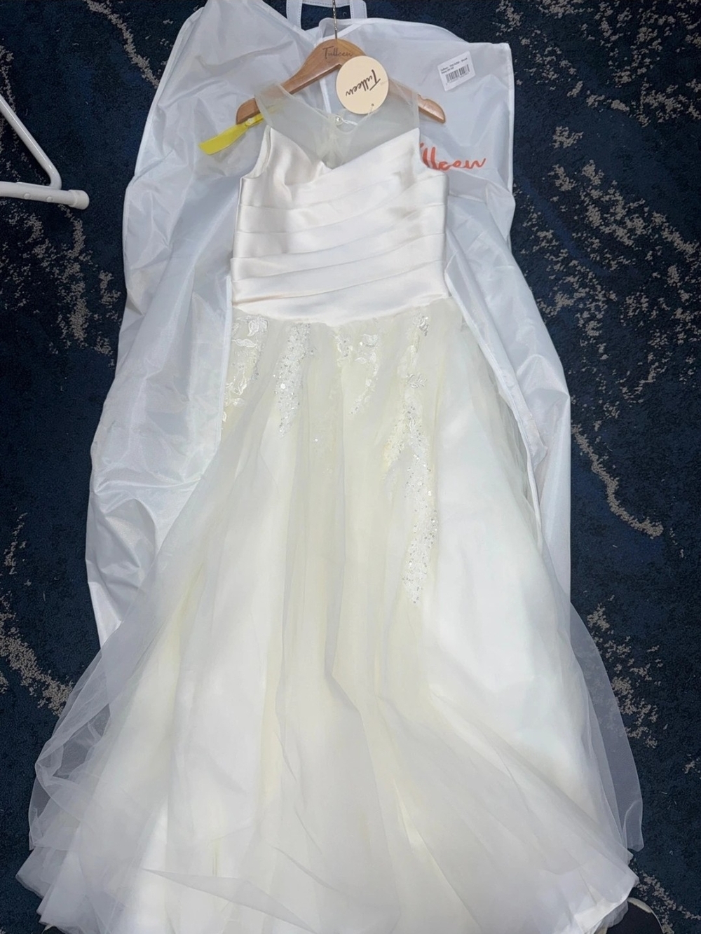 Tulleen Tulle Ivory Layered Tulle A-Line Flower Girl Dress